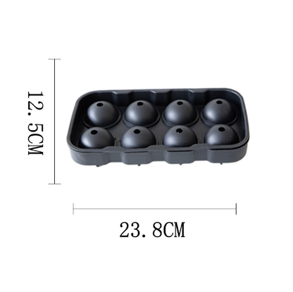 Silicone Ice Cube Tray with 6 Sphere Molds and Lid