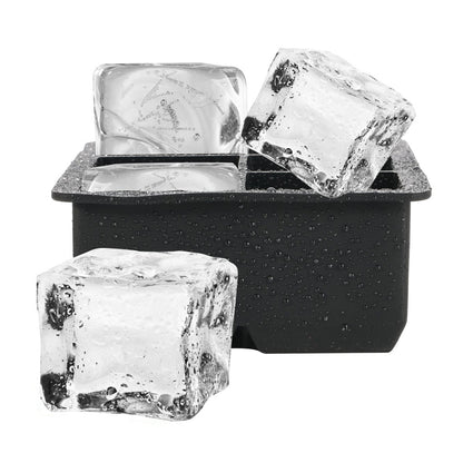 Silicone Ice Cube Tray with 6 Sphere Molds and Lid