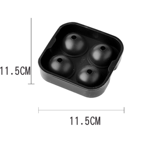 Silicone Ice Cube Tray with 6 Sphere Molds and Lid